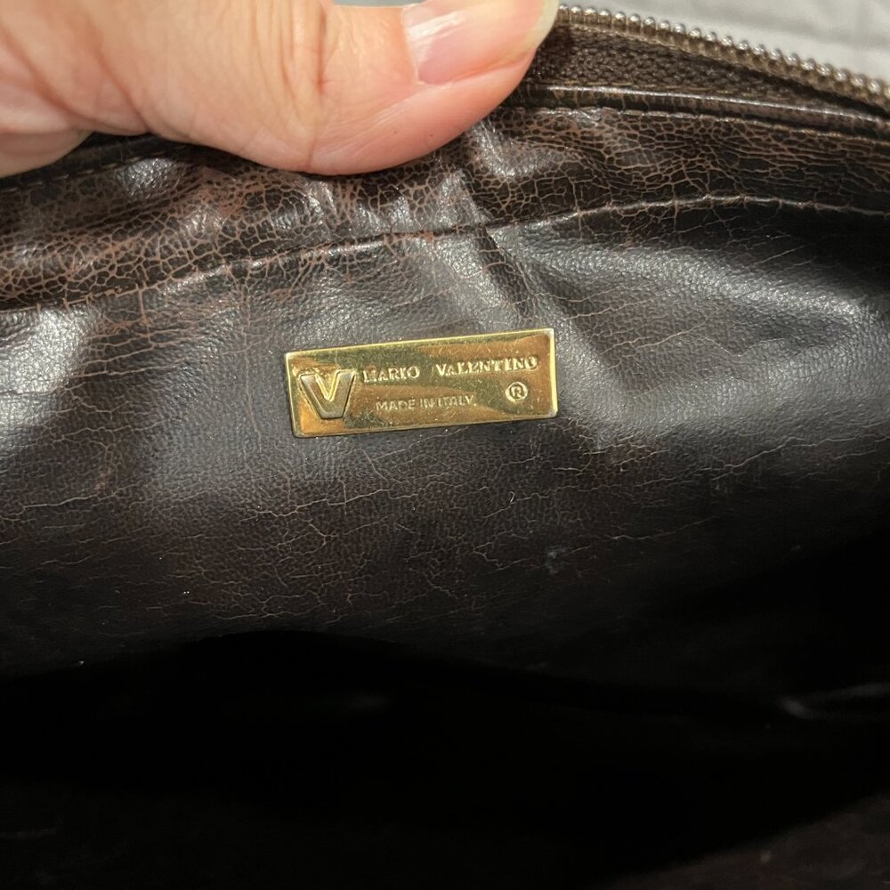 Mario Valentino GUC Large Clutch PVC + Leather Organizer - Picture 4 of 5
